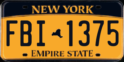 NY license plate FBI1375