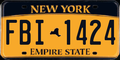 NY license plate FBI1424