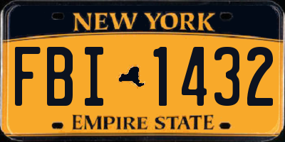 NY license plate FBI1432