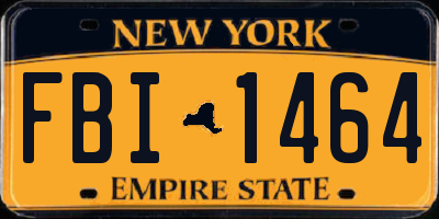 NY license plate FBI1464