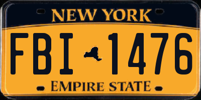 NY license plate FBI1476