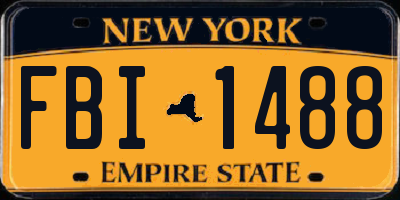 NY license plate FBI1488