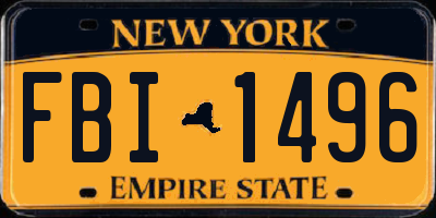 NY license plate FBI1496