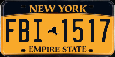 NY license plate FBI1517
