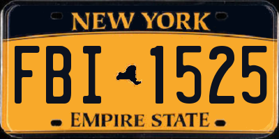 NY license plate FBI1525