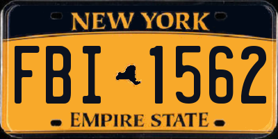 NY license plate FBI1562