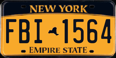 NY license plate FBI1564