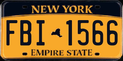 NY license plate FBI1566