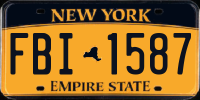 NY license plate FBI1587