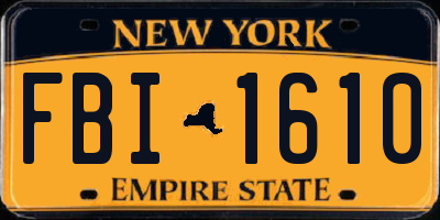 NY license plate FBI1610