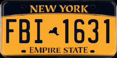 NY license plate FBI1631