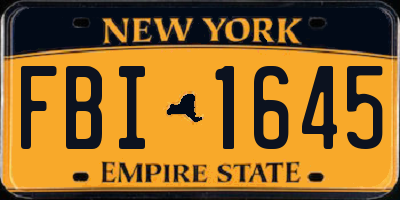 NY license plate FBI1645