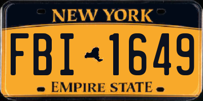NY license plate FBI1649