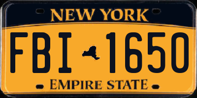 NY license plate FBI1650