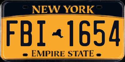 NY license plate FBI1654