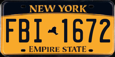 NY license plate FBI1672