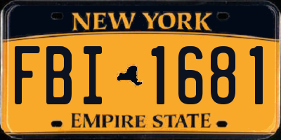 NY license plate FBI1681