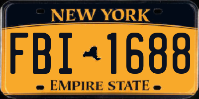 NY license plate FBI1688