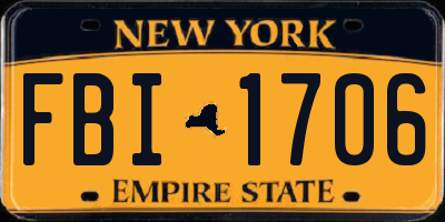 NY license plate FBI1706