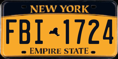 NY license plate FBI1724