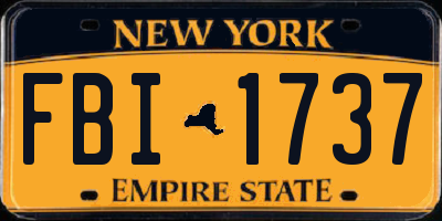NY license plate FBI1737