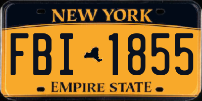 NY license plate FBI1855