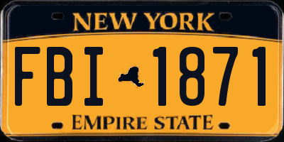NY license plate FBI1871