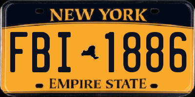 NY license plate FBI1886
