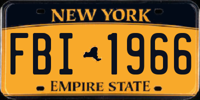 NY license plate FBI1966