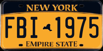 NY license plate FBI1975
