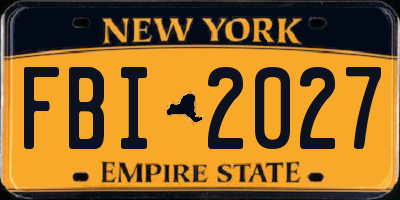 NY license plate FBI2027
