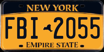 NY license plate FBI2055