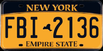 NY license plate FBI2136