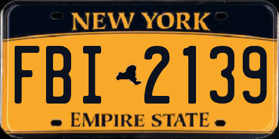 NY license plate FBI2139