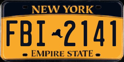 NY license plate FBI2141