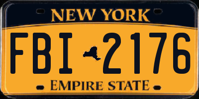 NY license plate FBI2176