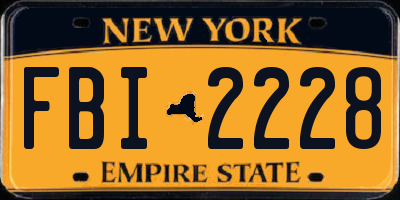NY license plate FBI2228