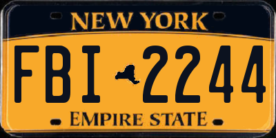 NY license plate FBI2244