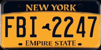 NY license plate FBI2247