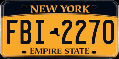 NY license plate FBI2270