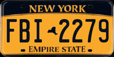 NY license plate FBI2279