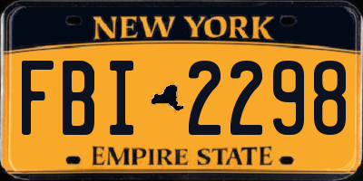 NY license plate FBI2298