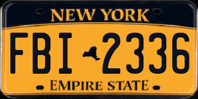 NY license plate FBI2336