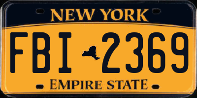 NY license plate FBI2369