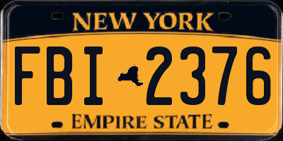 NY license plate FBI2376