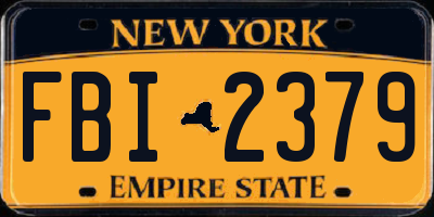 NY license plate FBI2379