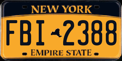 NY license plate FBI2388