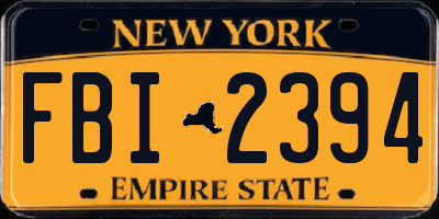 NY license plate FBI2394