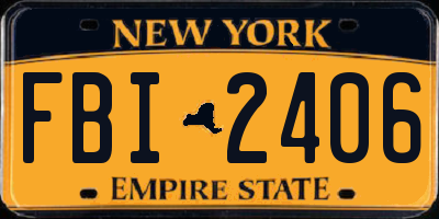NY license plate FBI2406