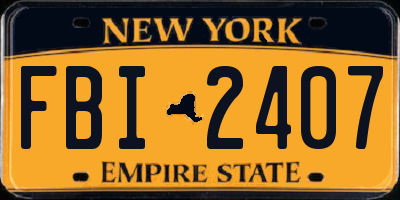 NY license plate FBI2407
